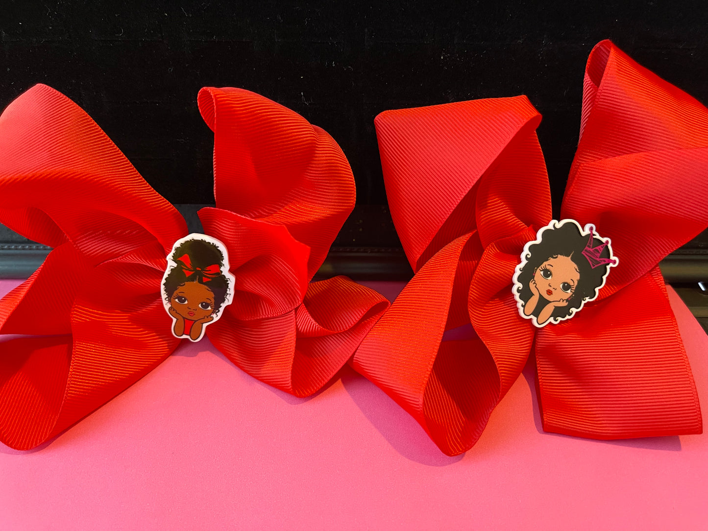 Girls hair bows - African American little girls