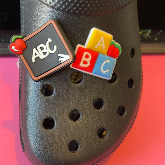 ABC themed croc charms