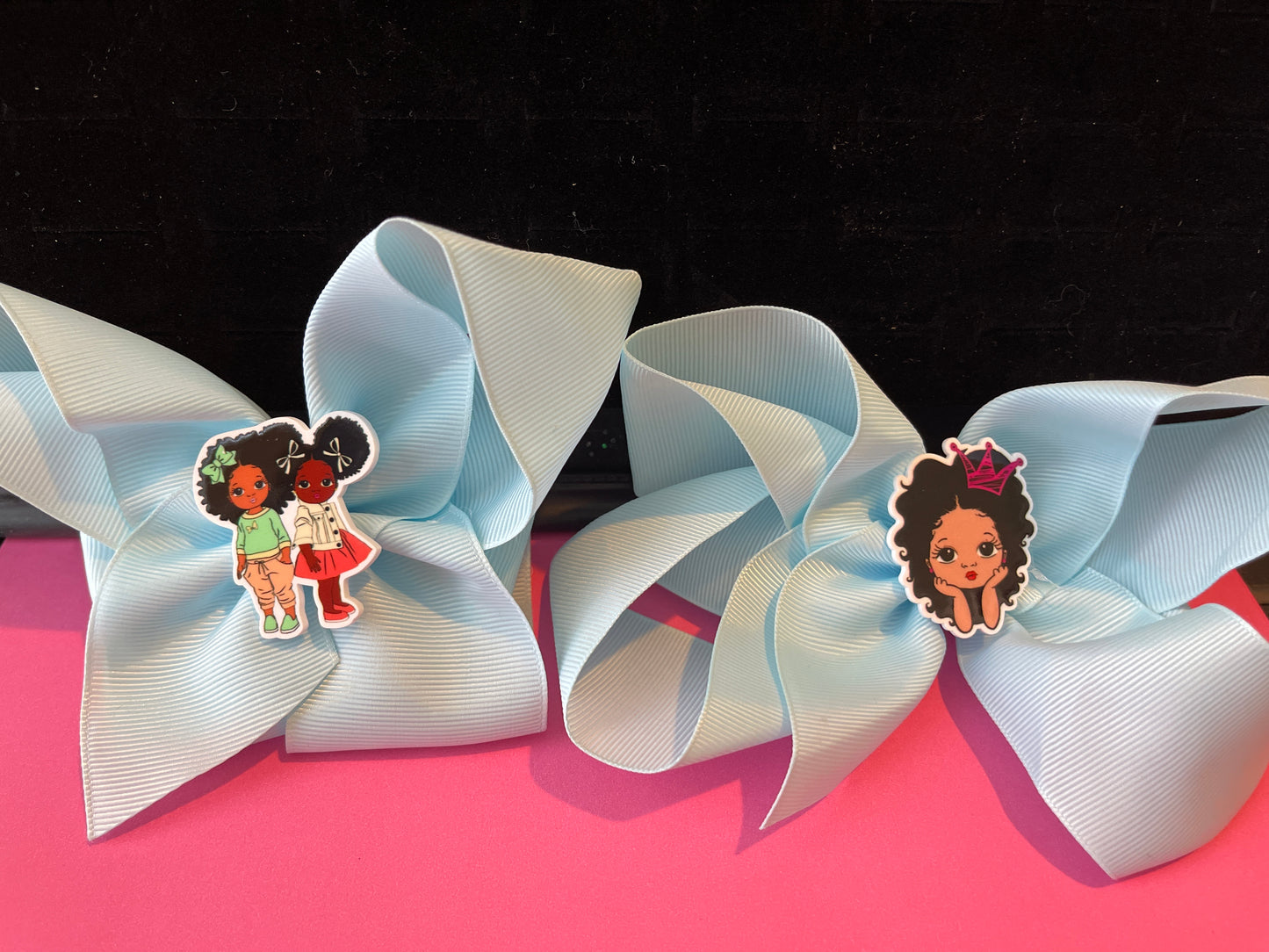 Girls hair bows - African American little girls